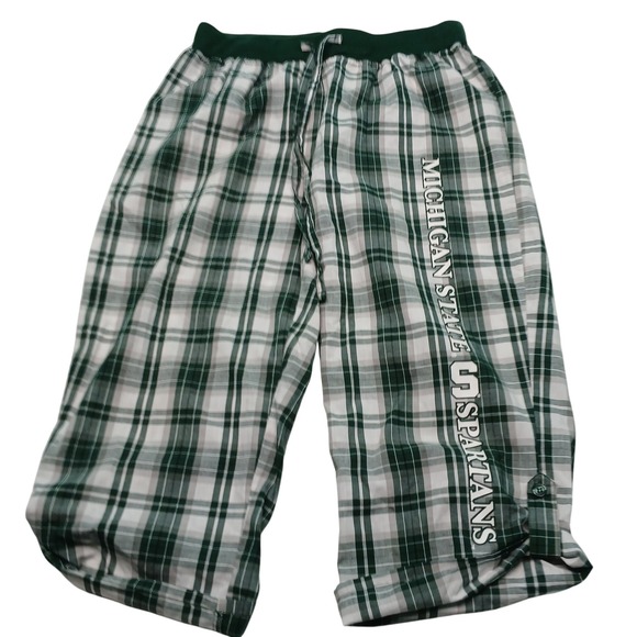 Sideline Apparel Other - Michigan State Spartans Plaid Lounge Pants Capri Cropped‎ Sleepwear Size Small